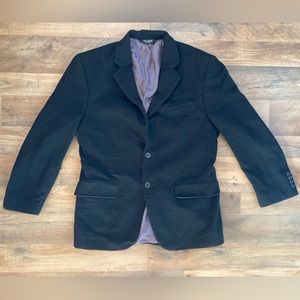 Jos A Bank Black Lanificio Campore Wool Cashmere Smooth Tweed Blazer Size S